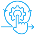 Interactive gear symbol illustration