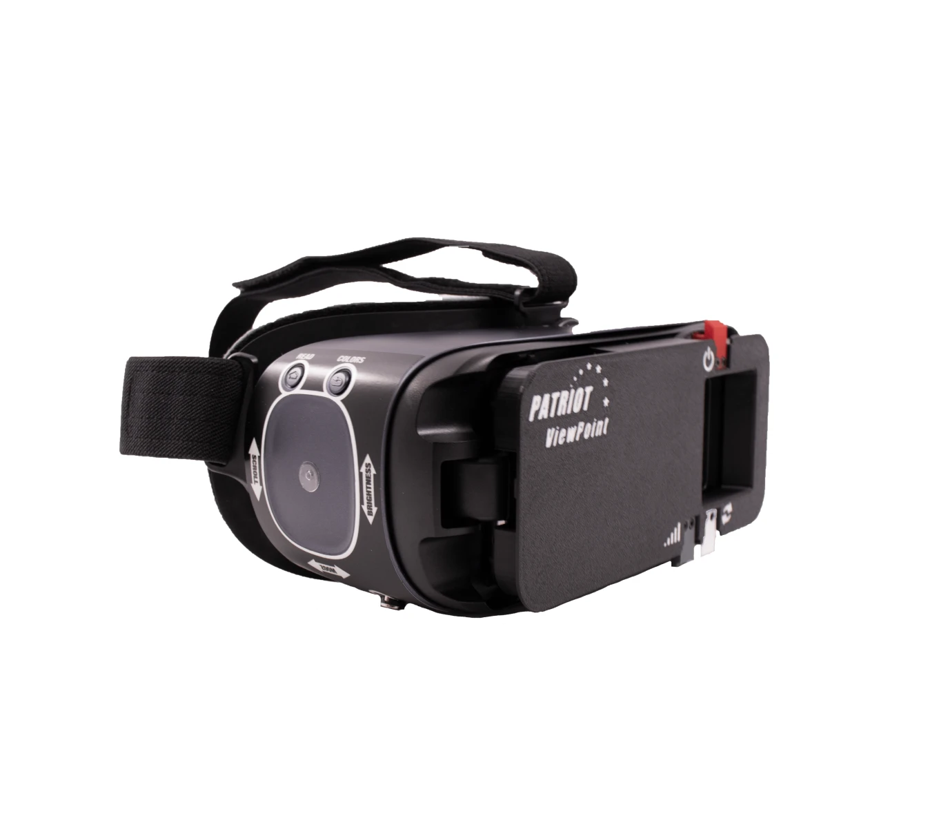 Virtual reality headset with adjustable strap